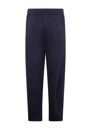 Emporio Armani elastic-waistband welt-pocket trousers - Blue