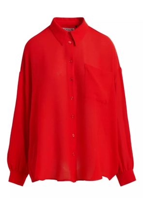 Essentiel Antwerp ruffled sleeves shirt - Red