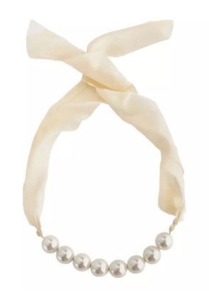 Forte Forte ribbon necklace - White