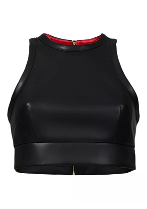 Lika zip-fastening cropped tank top - Black