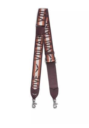 Zadig&Voltaire logo-print bag strap - Brown