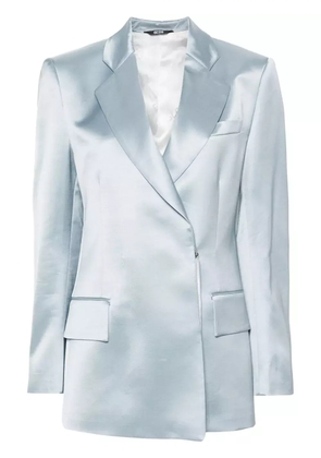 GCDS satin single-breasted blazer - Blue