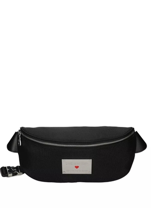 Love Moschino logo-plaque belt bag - Black