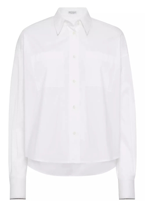 Brunello Cucinelli Monili-trim shirt - White