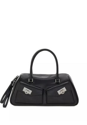 Ferragamo Multipocket leather tote bag - Black