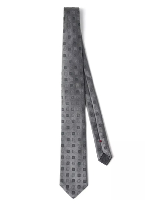 Brunello Cucinelli silk tie - Silver