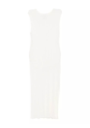 LouLou de Saison Ada pleated sleeveless midi dress - White