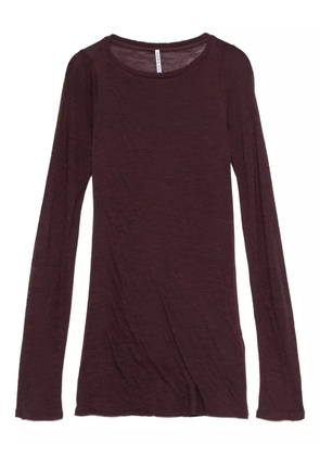 Liviana Conti long-sleeve round-neck top - Purple