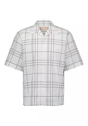 Marni check-pattern short-sleeve shirt - White