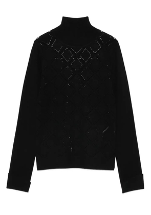 Blugirl geometric-pattern high-neck sweater - Black