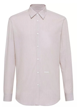 DSQUARED2 Rex Dan micro-striped shirt - Neutrals