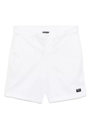 Emporio Armani logo-patch shorts - White
