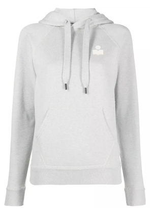 MARANT ÉTOILE Malibu flocked-logo hoodie - Blue