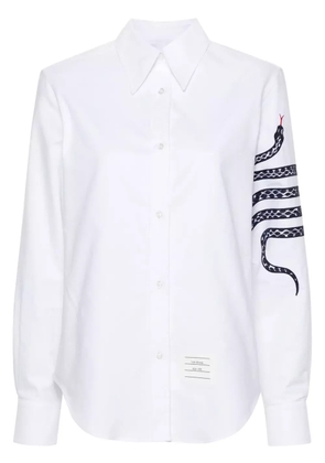 Thom Browne snake 4-Bar cotton shirt - White