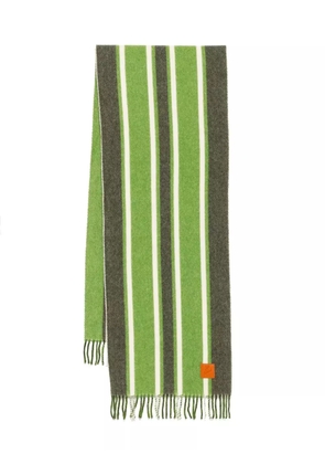 CAFÉ KITSUNÉ fringed scarf - Green