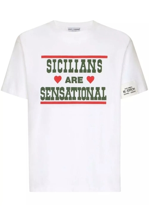 Dolce & Gabbana graphic-print cotton T-Shirt - White