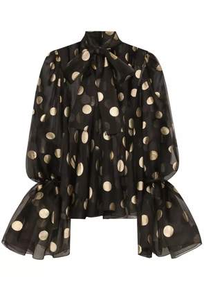 Dolce & Gabbana Ruffled-cuff blouse - Black