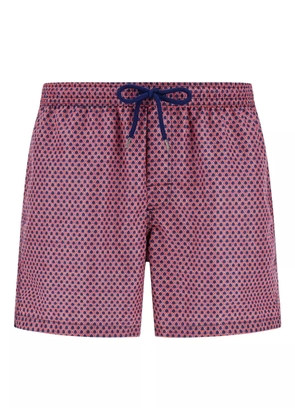 Boggi Milano geometric-print swim shorts - Red