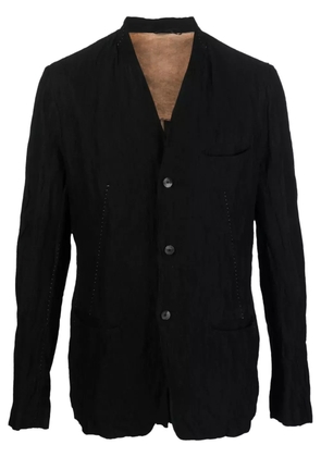 Masnada textured cotton-blend blazer - Black