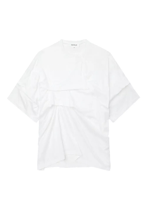 Enföld draped-details T-shirt - White