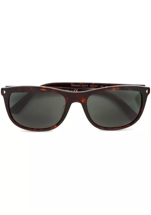 Prada Pre-Owned tortoiseshell-effect rectangle-frame sunglasses - Brown