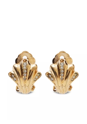 Christian Dior Pre-Owned seashell-motif clip-on earrings - Gold