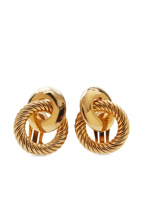 Christian Dior Pre-Owned 1990s chain clip-on earrings - Gold