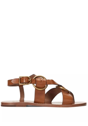 Polo Ralph Lauren Polo Pony leather sandals - Brown