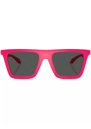 Versace Eyewear Greca-detail square-frame sunglasses - Pink