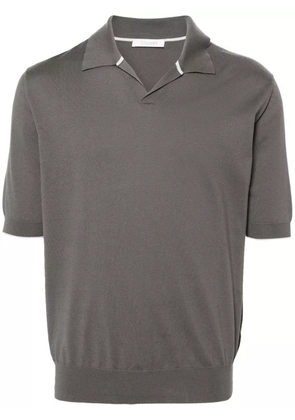 Cruciani fine-ribbed polo shirt - Grey