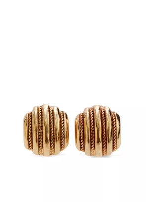 Christian Dior Pre-Owned chain-embellished clip-on earrings - Gold