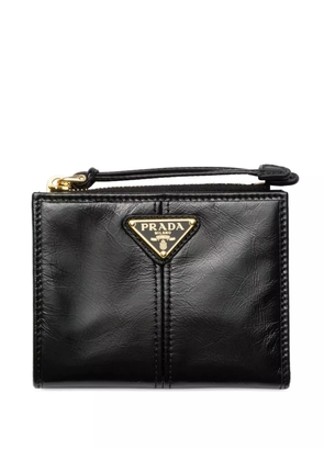 Prada textured leather zip wallet - Black