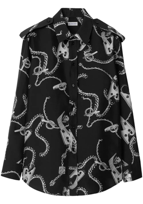 Burberry Knight Hardware silk shirt - Black