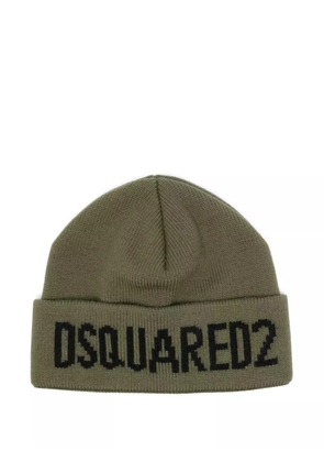 DSQUARED2 wool beanie hat - Green