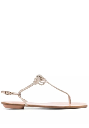 Aquazzura Capri Nights leather sandals - Gold