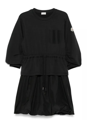 Moncler logo-patch mini dress - Black