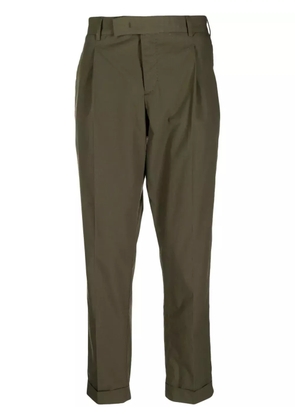 PT Torino pleat-detail straight-leg trousers - Green