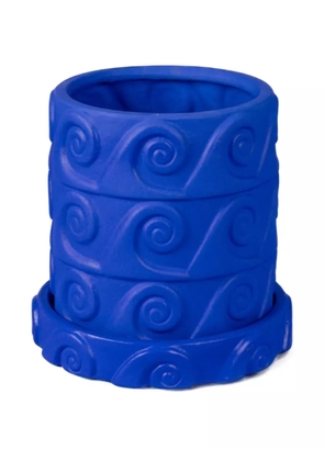 Seletti Onda swirl-patterned vase - Blue