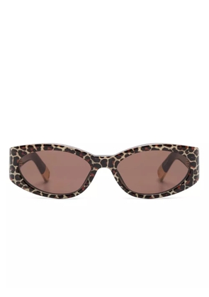 Jacquemus Les Lunettes Ovalo sunglasses - Brown