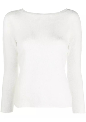 Fabiana Filippi ribbed-knit cashmere jumper - White