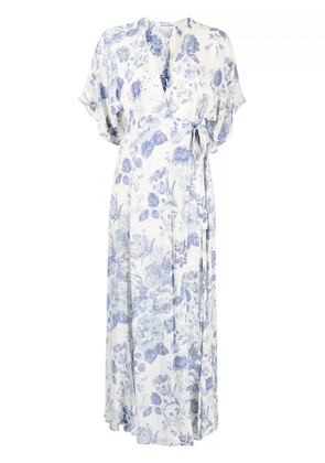 Reformation Winslow draped wrap dress - White