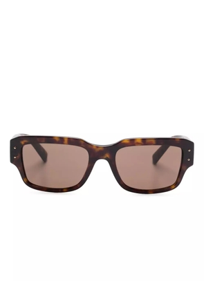 Dolce & Gabbana Eyewear logo-plaque sunglasses - Brown