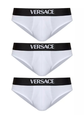 Versace logo-band briefs (pack of three) - White