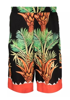 Endless Joy palm-tree print shorts - Black