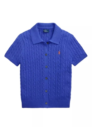 Polo Ralph Lauren cable-knit short-sleeve top - Blue