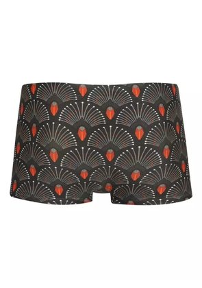 Lygia & Nanny geometric-print swimming trunks - Brown