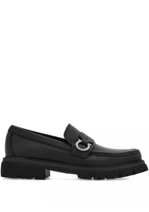 Ferragamo Gancini leather loafers - Black
