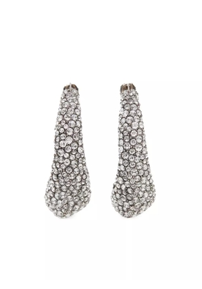 Alexander McQueen crystal-embellished hoop-earrings - Silver