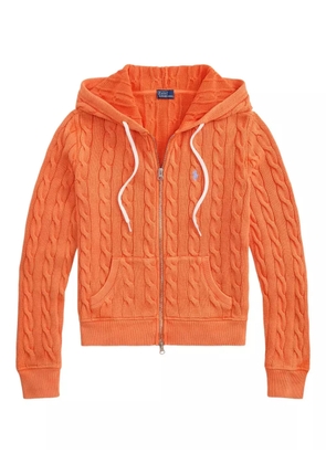 Polo Ralph Lauren cable-knit hooded cardigan - Orange