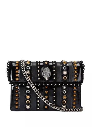 Kurt Geiger London medium Kensington stud-embellished cross body bag - Black
